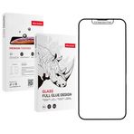 Aksesuarcim iPhone 14 Pro Ekran Koruyucu Tam Kaplayan Toz Korumalı Premium Cam Koruma Rika Siyah