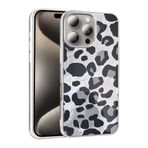 Aksesuarcim iPhone 16 Pro Max Kılıf Silikon Esnek Desenli Kapak Mep Gri Leopar