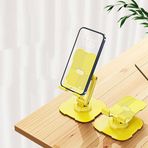 Aksesuarcim Masa Üstü Telefon ve Tablet Standı 360 Derece Dönebilen Sarı