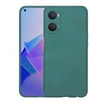 Aksesuarcim Oppo A76 Silikon Kılıf Lansman İç Kısım Kadife Mat Renkli Kap Yeşil