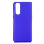 Aksesuarcim Oppo Reno 4 Pro 4G ile Uyumlu Kılıfı Silikon Pastel Renkli Mat Esnek İnce Kapak Prem Saks Mavi