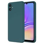 Aksesuarcim Samsung Galaxy A05 Silikon Kılıf Lansman İç Kısım Kadife Mat Renkli Kap Yeşil
