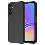 Aksesuarcim Samsung Galaxy A15 Silikon Kılıf Lansman İç Kısım Kadife Mat Renkli Kap Siyah