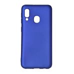 Aksesuarcim Samsung Galaxy A20E ile Uyumlu Silikon Kılıf Pastel Renkli Mat Esnek İnce Kapak Prem Saks Mavi