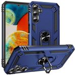 Aksesuarcim Samsung Galaxy A24 ile Uyumlu Kılıf Silikon Yüzük Standlı Araç Tutucu için Mıknatıslı Darbe Karşı Dayanıklı Koruma Tank İnce Kap Vega Lacivert