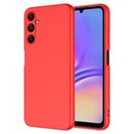 Aksesuarcim Samsung Galaxy A35 Silikon Kılıf Lansman İç Kısım Kadife Mat Renkli Kap Kırmızı