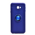 Aksesuarcim Samsung Galaxy J4 Plus Kılıf Silikon Mıknatıs Yüzüklü Standlı Kapak Rave Mavi