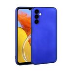 Aksesuarcim Samsung Galaxy M14 ile Uyumlu Silikon Kılıf Pastel Renkli Mat Esnek İnce Kapak Prem Saks Mavi