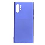 Aksesuarcim Samsung Galaxy Note 10 Plus ile Uyumlu Silikon Kılıf Pastel Renkli Mat Esnek İnce Kapak Prem Saks Mavi