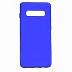 Aksesuarcim Samsung Galaxy S10 ile Uyumlu Kılıfı Silikon Pastel Renkli Mat Esnek İnce Kapak Prem Saks Mavi