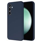 Aksesuarcim Samsung Galaxy S23 FE Silikon Kılıf Lansman İç Kısım Kadife Mat Renkli Kap Lacivert