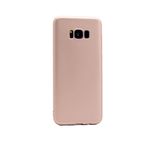 Aksesuarcim Samsung Galaxy S8 Plus ile Uyumlu Kılıfı Silikon Pastel Renkli Mat Esnek İnce Kapak Prem Gold