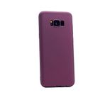 Aksesuarcim Samsung Galaxy S8 Plus ile Uyumlu Kılıfı Silikon Pastel Renkli Mat Esnek İnce Kapak Prem Mürdüm