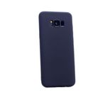 Aksesuarcim Samsung Galaxy S8 Plus ile Uyumlu Kılıfı Silikon Pastel Renkli Mat Esnek İnce Kapak Prem Siyah