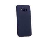 Aksesuarcim Samsung Galaxy S8 Plus ile Uyumlu Kılıfı Silikon Pastel Renkli Mat Esnek İnce Kapak Prem Siyah