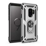 Aksesuarcim Samsung Galaxy S9 ile Uyumlu Kılıf Silikon Yüzük Standlı Araç Tutucu için Mıknatıslı Darbe Karşı Dayanıklı Koruma Tank İnce Kap Vega Gri