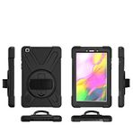 Aksesuarcim Samsung Galaxy Tab A SM-T290 T295 T297 ile Uyumlu Kılıf Silikon Standlı Darbe ve Şok Korumalı Ayarlanabilir Asklı Tank Tablet Kılıfı