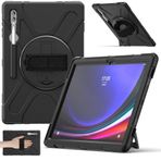 Aksesuarcim Samsung Galaxy Tab S9 Ultra SM-X910 X916 X918 ile Uyumlu Kılıf Silikon Standlı Darbe ve Şok Korumalı Ayarlanabilir Asklı Tank Tablet Kılıfı