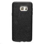 Aksesuarcim Samsung ile Uyumlu Galaxy Note 5 Kılıf Silikon Simli Parlak Tarz Kapak Siyah