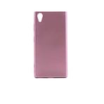 Aksesuarcim Sony Xperia XA1 Plus ile Uyumlu Kılıfı Silikon Pastel Renkli Mat Esnek İnce Kapak Prem Rose Gold