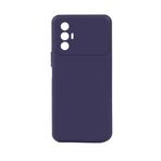 Aksesuarcim Tecno Spark 8 Pro ile Uyumlu Silikon Kılıf Mat Pastel Renkli Parmak İzi Bırakmayan Yumuşak Kapak Biy Lacivert