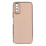 Aksesuarcim Vivo Y20 Kılıf Silikon Pastel Renkli Kamera Korumalı Kapak Bark Rose Gold