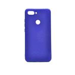 Aksesuarcim Xiaomi Mi 8 Lite ile Uyumlu Silikon Kılıf Pastel Renkli Mat Esnek İnce Kapak Prem Saks Mavi