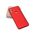 Aksesuarcim Xiaomi Mi 8 SE ile Uyumlu Kılıfı Silikon Pastel Renkli Mat Esnek İnce Kapak Prem Kırmızı