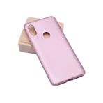 Aksesuarcim Xiaomi Mi 8 SE ile Uyumlu Kılıfı Silikon Pastel Renkli Mat Esnek İnce Kapak Prem Rose Gold