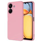 Aksesuarcim Xiaomi Poco C65 Silikon Kılıf Lansman İç Kısım Kadife Mat Renkli Kap Pembe Açık