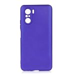 Aksesuarcim Xiaomi Poco F3 ile Uyumlu Silikon Kılıf Pastel Renkli Mat Esnek İnce Kapak Prem Saks Mavi