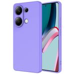 Aksesuarcim Xiaomi Poco M6 Pro 4G Silikon Kılıf Lansman İç Kısım Kadife Mat Renkli Kap Lila