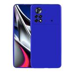 Aksesuarcim Xiaomi Poco X4 Pro 5G ile Uyumlu Silikon Kılıf Pastel Renkli Mat Esnek İnce Kapak Prem Saks Mavi
