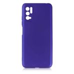 Aksesuarcim Xiaomi Redmi Note 10 5G ile Uyumlu Silikon Kılıf Pastel Renkli Mat Esnek İnce Kapak Prem Saks Mavi