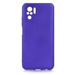 Aksesuarcim Xiaomi Redmi Note 10S ile Uyumlu Silikon Kılıf Pastel Renkli Mat Esnek İnce Kapak Prem Saks Mavi