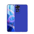 Aksesuarcim Xiaomi Redmi Note 12 Pro 4G ile Uyumlu Silikon Kılıf Pastel Renkli Mat Esnek İnce Kapak Prem Saks Mavi