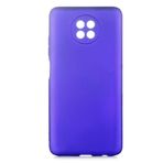Aksesuarcim Xiaomi Redmi Note 9 5G ile Uyumlu Silikon Kılıf Pastel Renkli Mat Esnek İnce Kapak Prem Saks Mavi