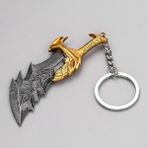 Aksh God Of War Gow Ragnarok Kratos Blade Of Khaos Kaosun Bıçakları Anahtarlık Metal Playstation 5 Gümüş - Altın