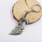 Aksh God Of War Gow Ragnarok Kratos Blade Of Khaos Kaosun Bıçakları Anahtarlık Metal Playstation 5 Gümüş