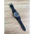 Akshowcase Siyah Alttan Derili El Yapımı Siyah Deri Saat Kordonu. Gerçek Deri. Beyaz Dikiş. 18,20,22,24-26MM Genişlik Seçenekleri. - 20 mm