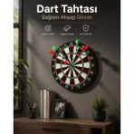 Aksiyon Global Duvara Monte Sağlam Ahşap Gövdeli Dart Tahtası Ev ve Oyun Alanları Için 17 Inç - Lisinya