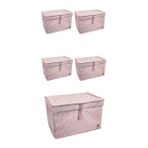 Aksiyon Global Düzenleyici Kutu Organizer Cırtlı Saklama Hurç Maxi Boy 30CM x 40CM x 50CM (5 Adet) ( Lisinya )