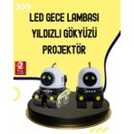 Aksiyon Global Otomatik Döner Slaytlı Üç Parlaklık Ayarlı Projektör Lamba - Lisinya