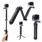 Aksiyon Kamera 3 Yollu Katlanır Monopod Stand Selfie Çubuğu GP238
