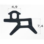 Aksmar Pvc Kapı Pencere Epdm Fitili Siyah 4,9x 7,4 mm (15 mt Paket Halinde)