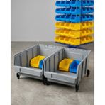 Akson Metal 20'li Modüler Plastik Avadanlık Kutusu Seti | Istiflenebilir Organizer Kasa (PX-400 Yükseltme Pimli)