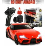 Aksoy Toys Uzaktan Kumandalı 1:24 Ölçek Işıklı Drift Arabası Toyota Supra - Kırmızı