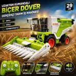 Aksoy Toys Uzaktan Kumandalı Gerçekci Biçer Döver Tarım Iş Makinesi Işıklı ve Sesli Duman Efektli 28 cm - Yeşil