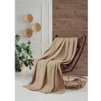 Aksu Brighton Collection Pamuklu TV Battaniye 130x170 Bej