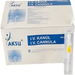 Aksu Intraket Branül 24G 19MM 0.70MM Sarı 100 Adet